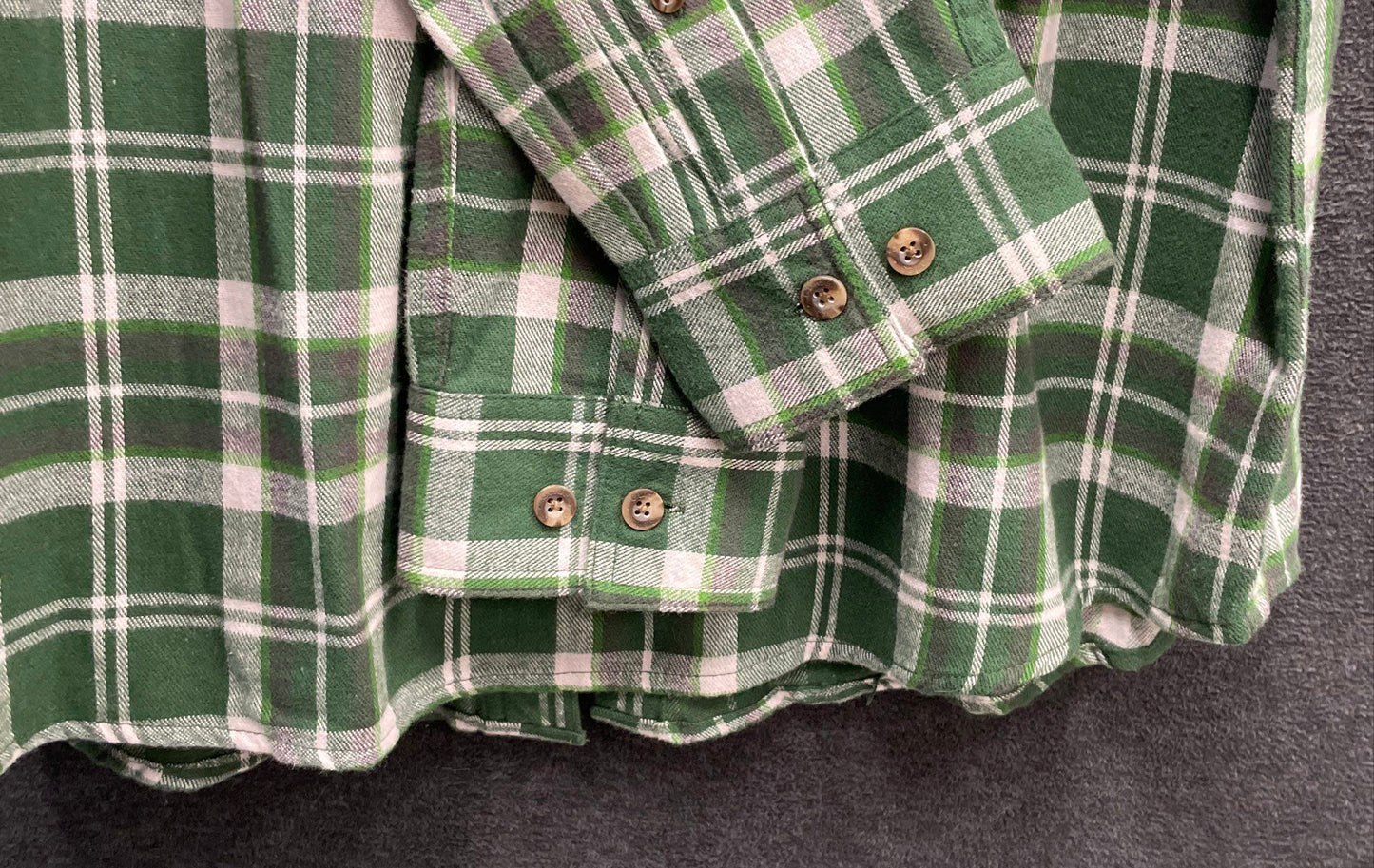 Cabela's Men's Guide Series Green Plaid Cotton Flannel Button Down Shirt LT NWT