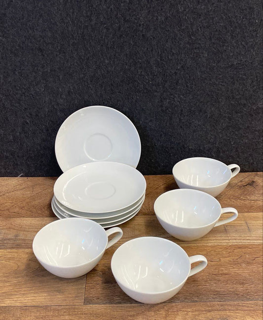 Noritake Savoy Bone China Cup & Saucer Set 4 Place Settings