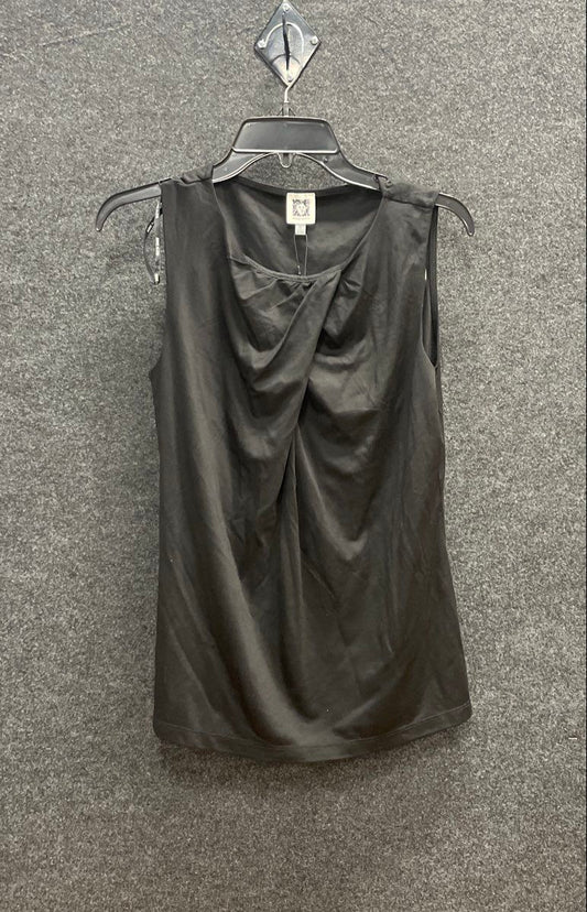 Anne Klein Women's Black Draped Front Sleeveless Suit Separates Blouse Sz M NWT