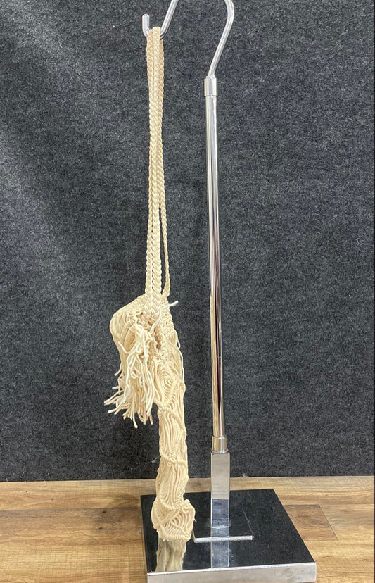 Cream White Macrame Woven Fringe Boho Shoulder Bag Crossbody Purse
