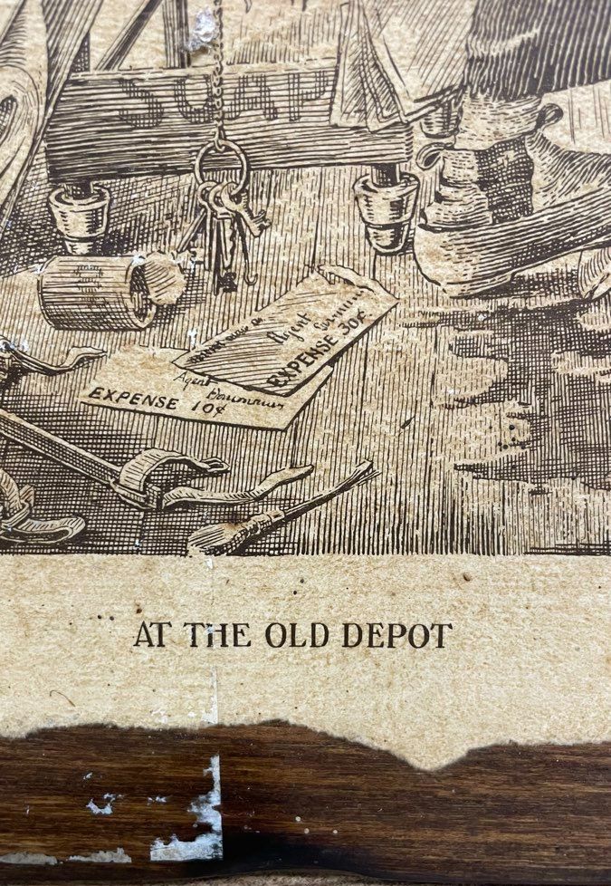 "At the Old Depot" Print by C.D. Poage