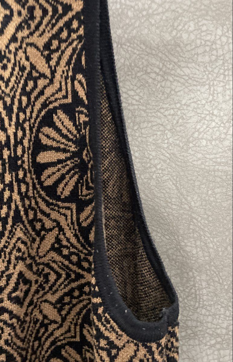 Charter Club Women's Brown Black Geometric Knit Sleeveless Shift Dress Sz XL