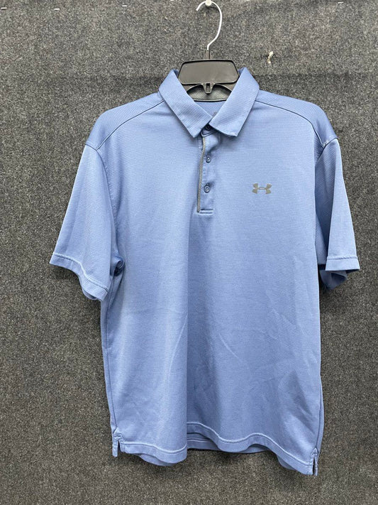 Under Armour Men's Blue HeatGear Loose Fit Short Sleeve Polo Shirt Sz L