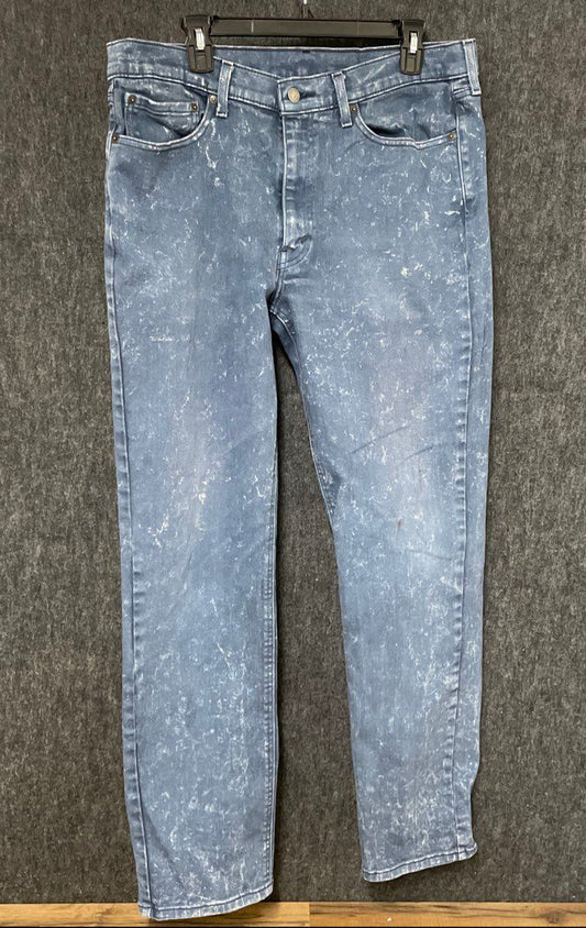 Levi's Men's 541 Athletic Taper Jeans Blue Marble Acid Wash Sz 36x34