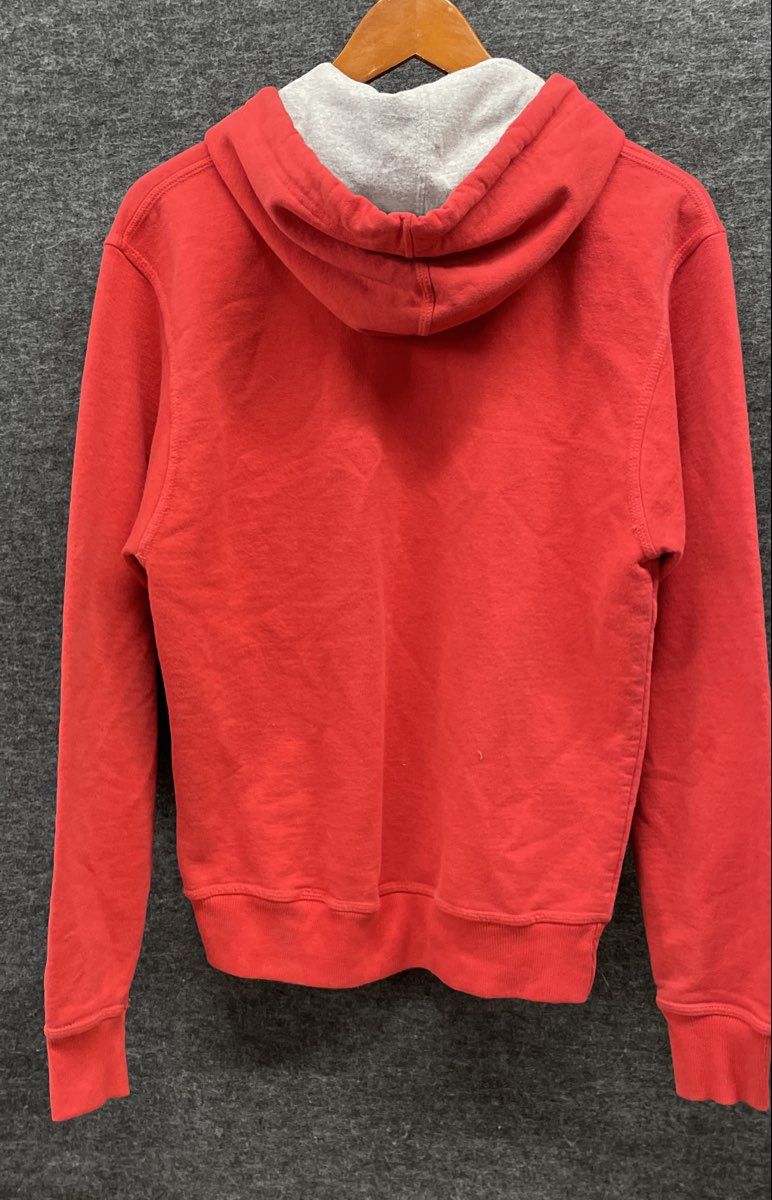 Champion Men's Red Pullover Hoodie Embroidered Logo Sweatshirt Sz S