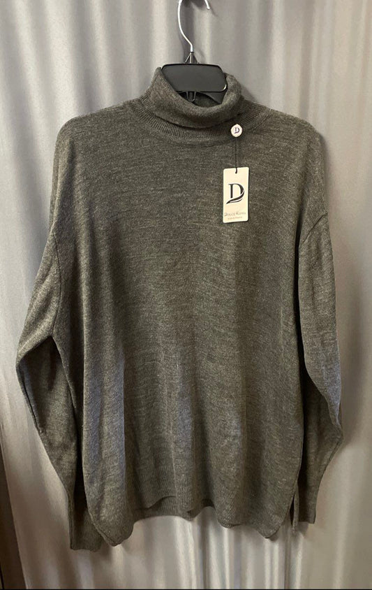 Dolce Roma Men's Charcoal Gray Wool Blend Turtleneck Sweater NWT Sz 2XL