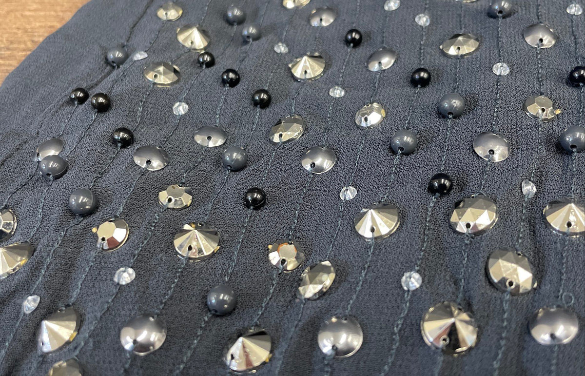 French Connection Women's Black Studded Embellished Sleeveless Dress Size 4