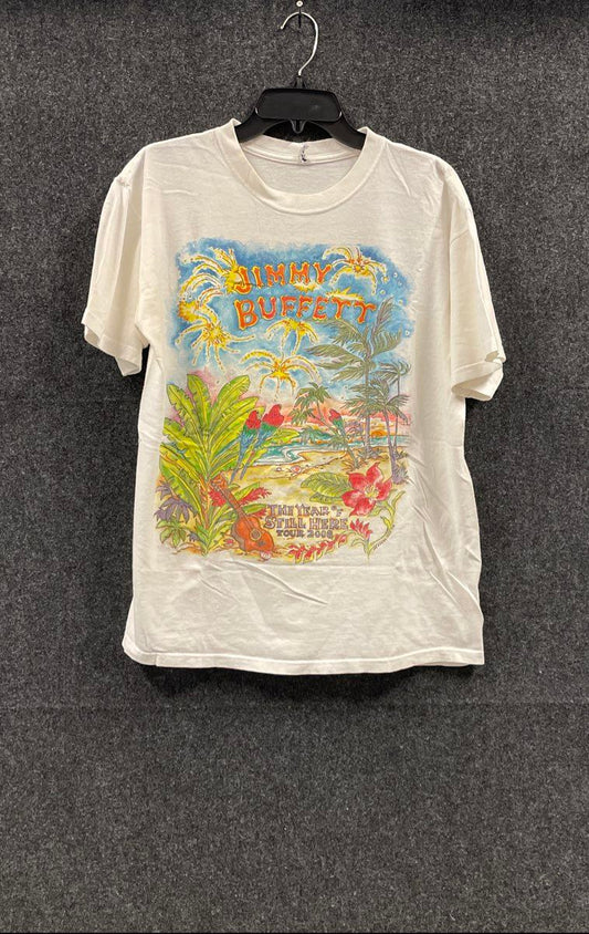 Jimmy Buffett 2008 The Year of Still Here Tour T-Shirt Double Stitch Sz L