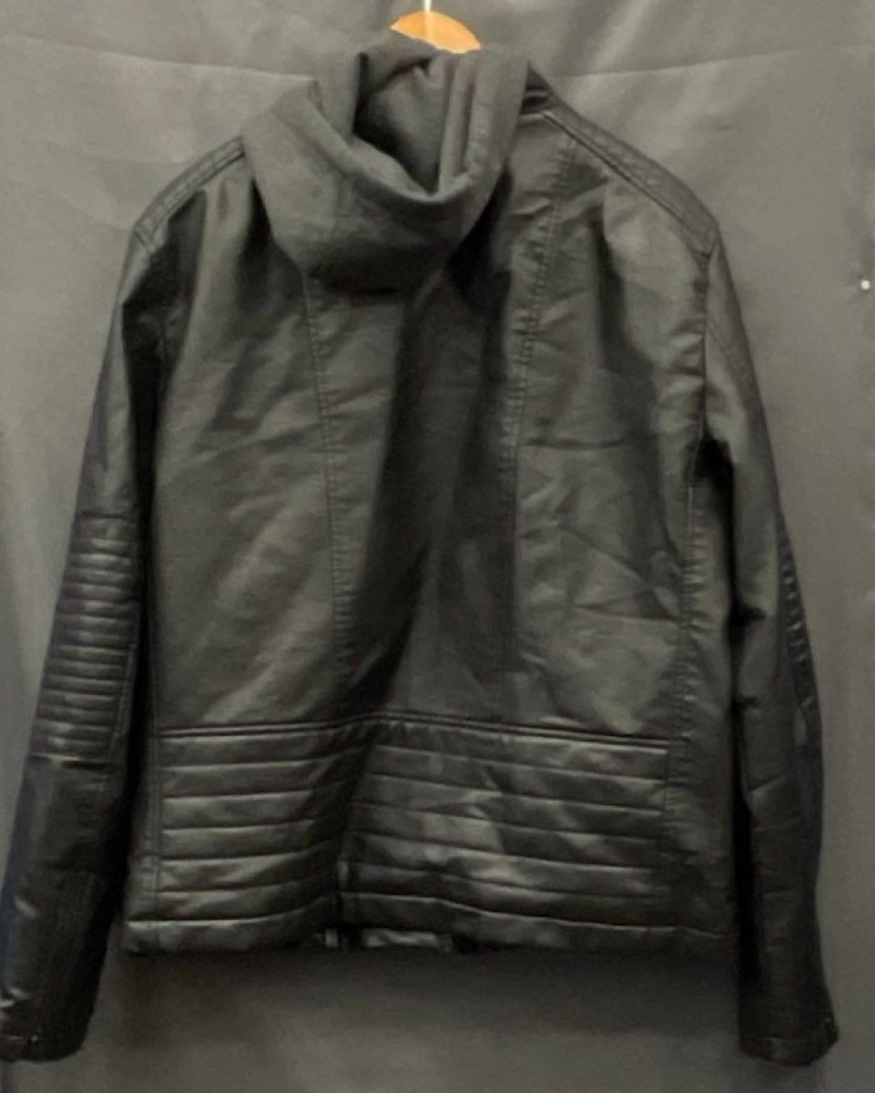 Men's Black Leather Levi Strauss & Co Coat - Size L