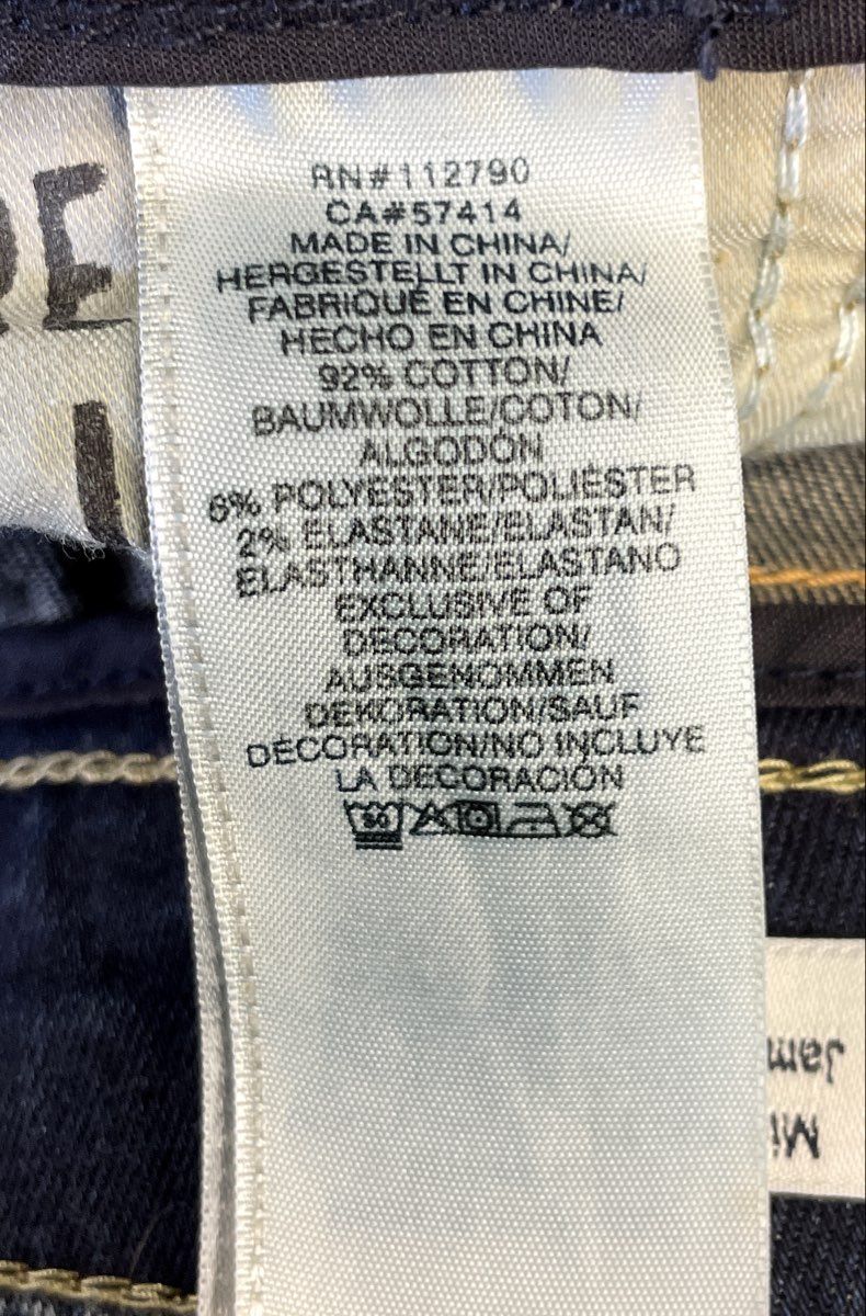 True Religion Women's Becca Mid Rise Bootcut Jeans Dark Wash Faded Sz 31
