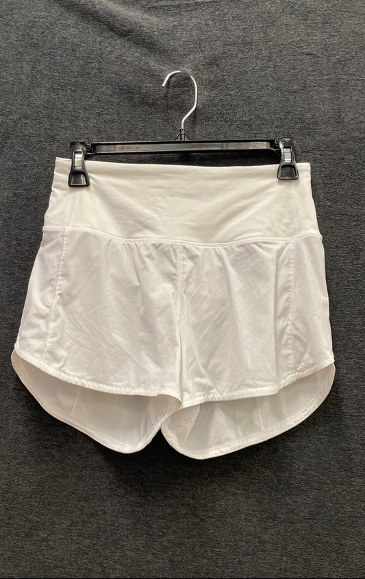 Lululemon Women's Speed Up High-Rise Lined Running Shorts White Sz 4 Tall