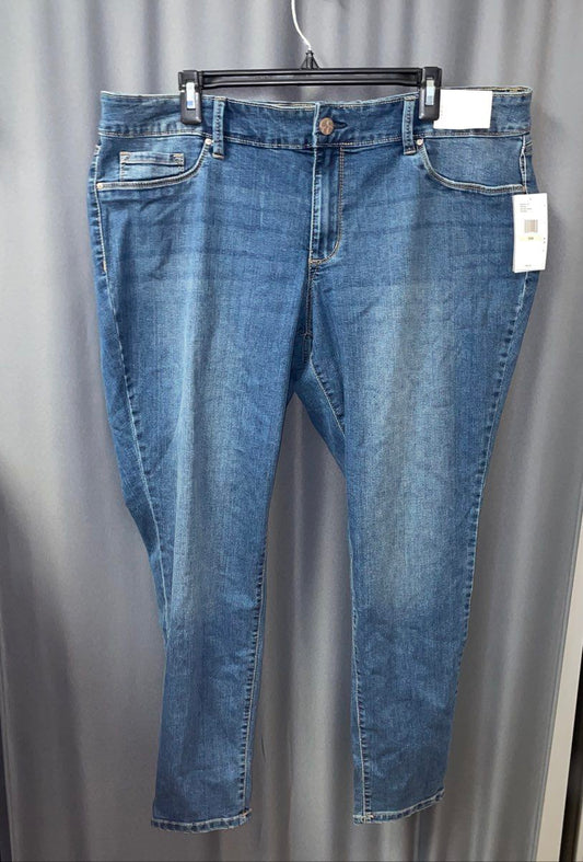 Jessica Simpson Women's Kiss Me Skinny Jeans Blue Edmond Wash NWT Size 18W