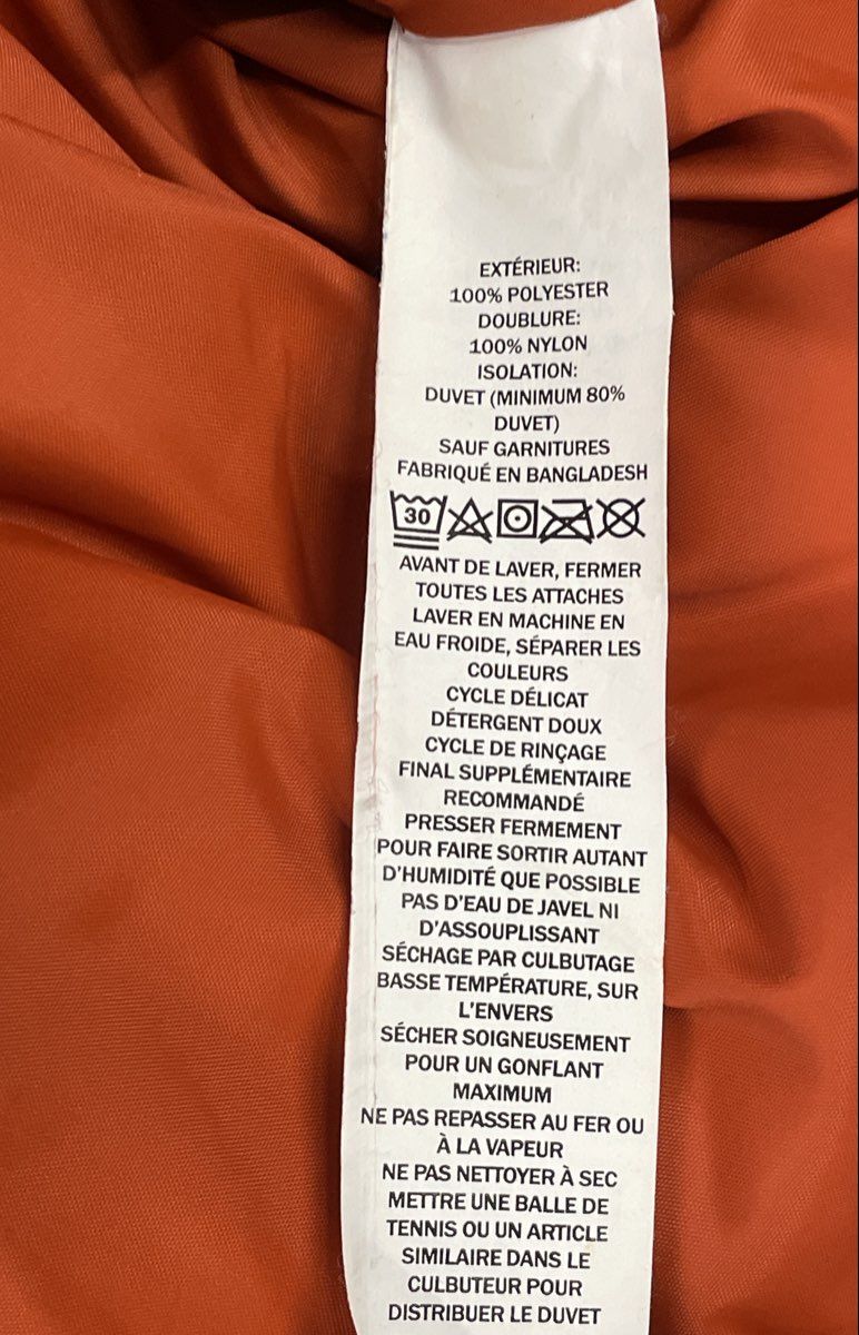 L.L. Bean Men's Orange Down Puffer Vest Quilted Insulated Full Zip Snap Sz M