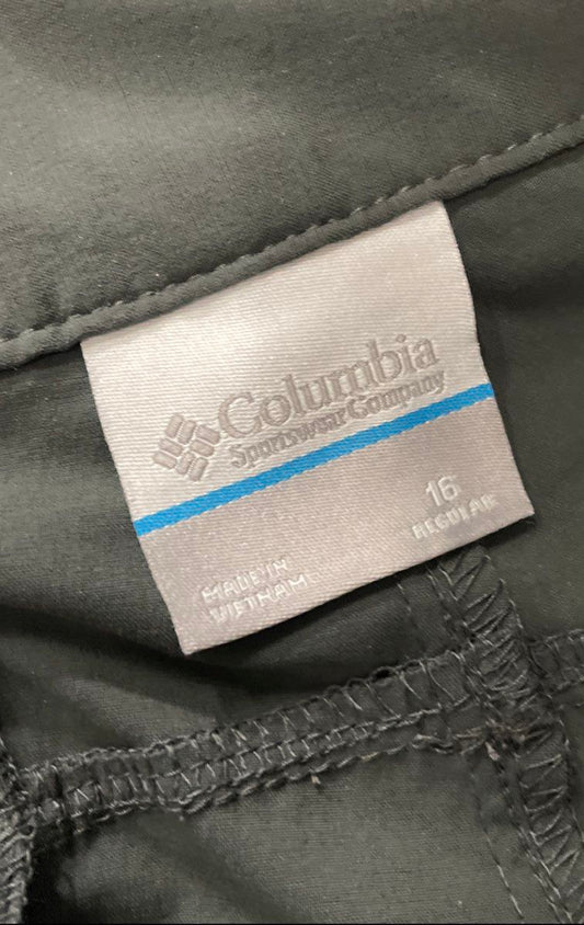 Columbia Women's Saturday Trail Pants Gray Straight Leg Active Fit Sz 16W NWT
