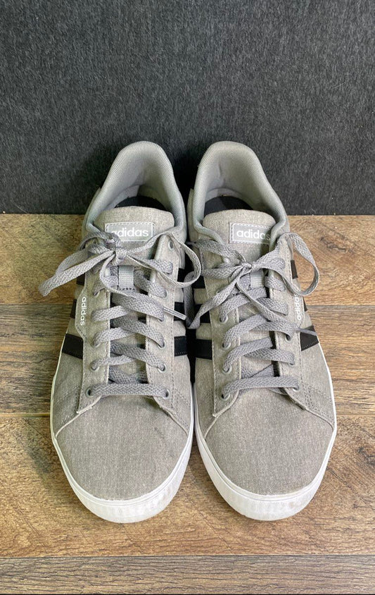 Adidas Daily 3.0 Skate Shoes FW3270 Grey Black Low Top Sneakers Size 10
