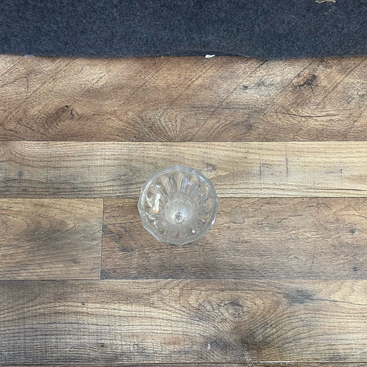 Vintage Style Clear Glass Vase