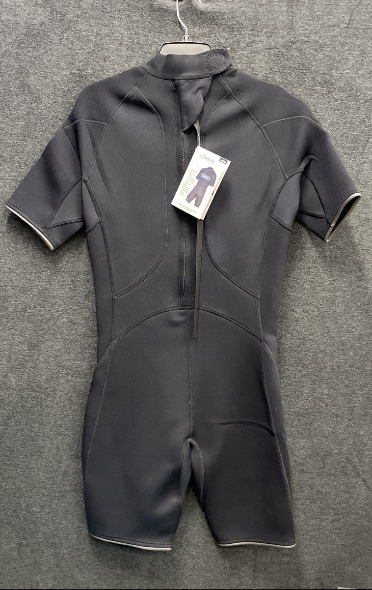 O'Brien Men's Black Neoprene Shorty Wetsuit Short Sleeve NWT Sz L