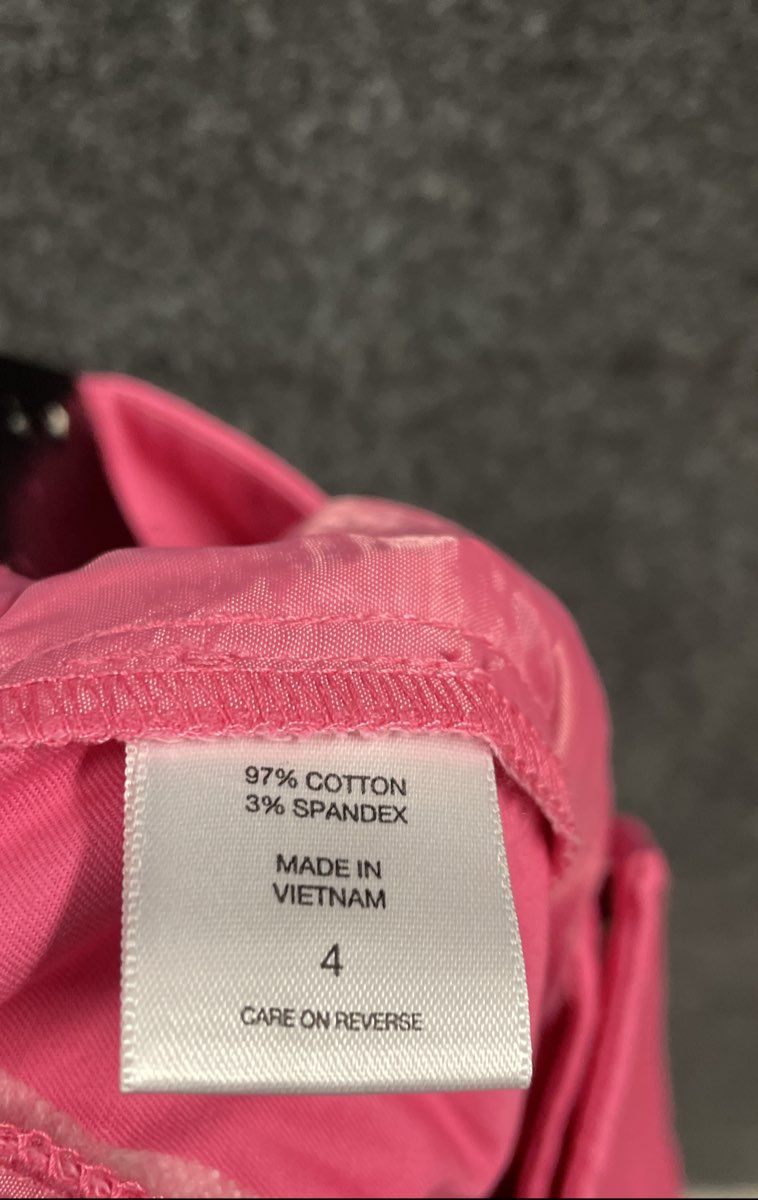 New York & Company Women's Pink Crosby Street Slim Leg Sateen Pants NWT Sz 4