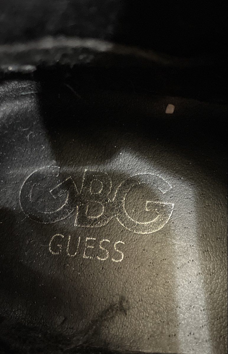 GBG Guess Black Faux Leather Tall Harness Zip Moto Boots Size 10