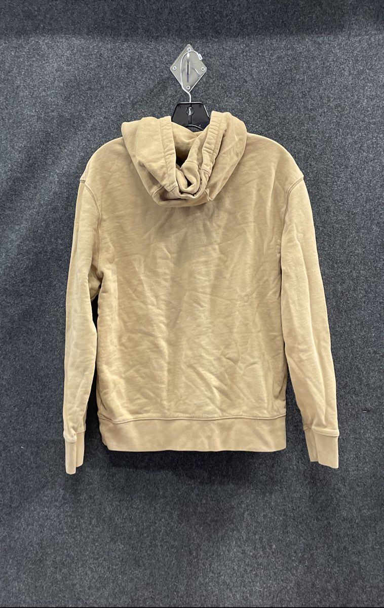 American Eagle Women's Tan Brown Hoodie Embossed Logo Pouch Pocket Sz S