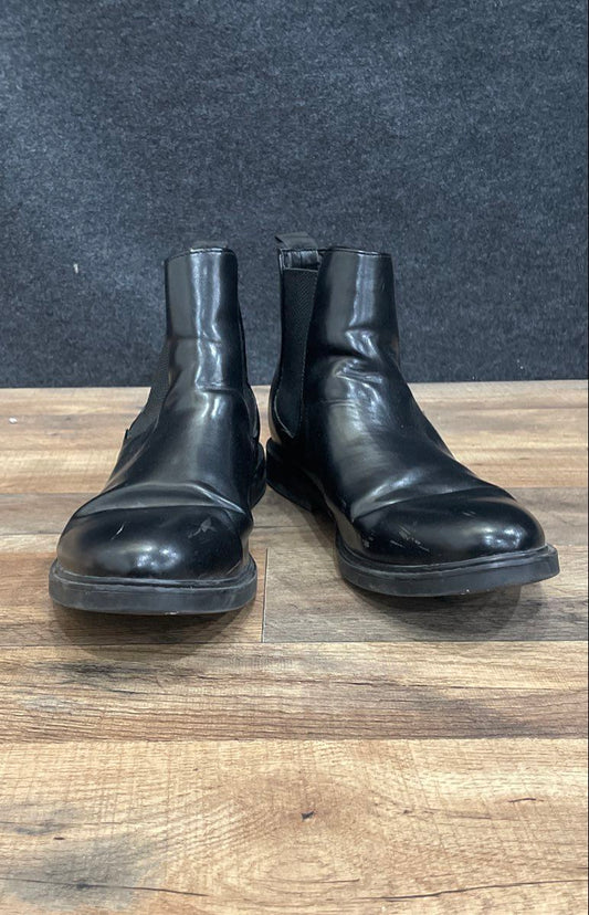 Kenneth Cole Reaction Black Faux Leather Chelsea Boots Men's Size 12