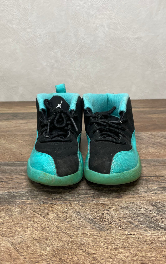 Nike Air Jordan 12 Retro Hyper Jade Black Toddler Sneakers Size 10C