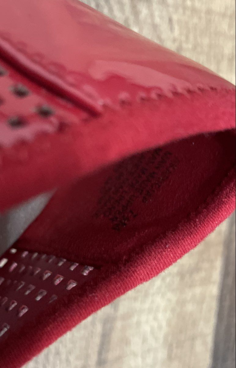 Anne Klein AK Sport Kortney Red Perforated Bow Ballet Flats Size 7.5M