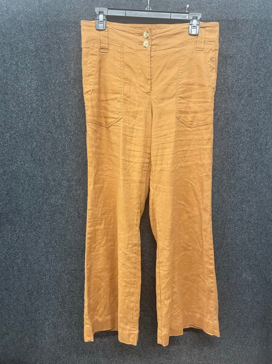 Maeve by Anthropologie Women's The Colette Cropped Wide Leg Pants Brown Sz 8P