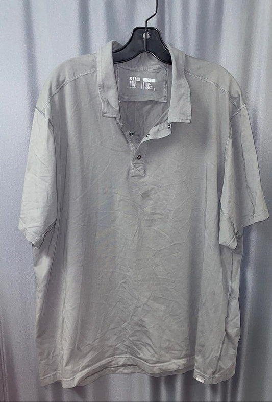 5.11 Men's Gray Pima Cotton Blend Short Sleeve Tactical Polo Shirt Sz 2XL