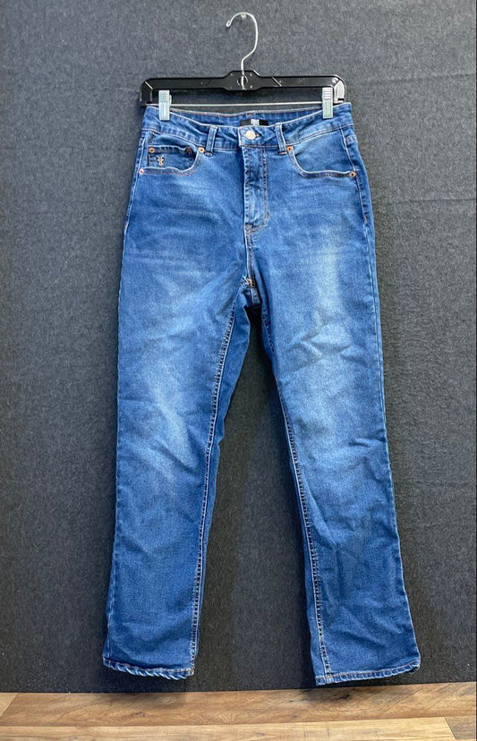 Frye Women's Blue Straight Leg Stretch Medium Wash Jeans Sz 4/27