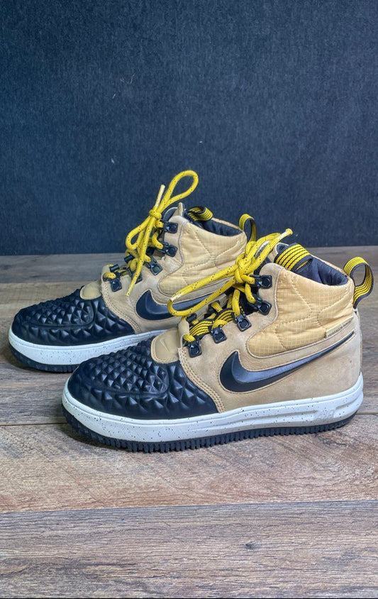 Nike Lunar Force 1 Duckboot '17 Metallic Gold Black GS Sneakers Size 4Y