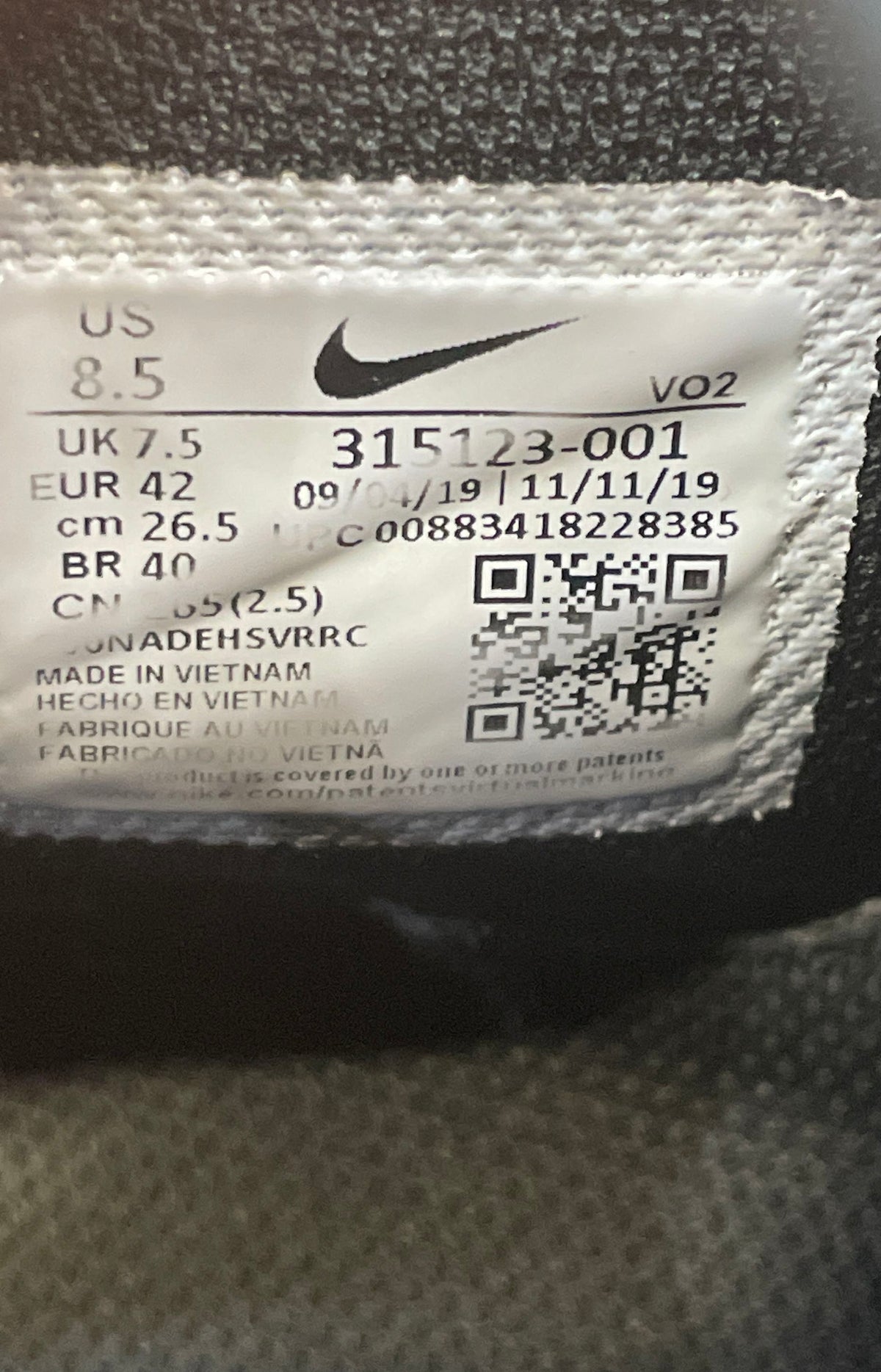 Nike Air Force 1 Mid '07 Triple Black Leather Sneakers Men's Size 8.5