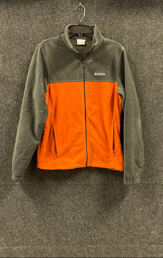 Columbia Men's Steens Mountain Colorblock Full Zip Fleece Jacket Gray Orange S