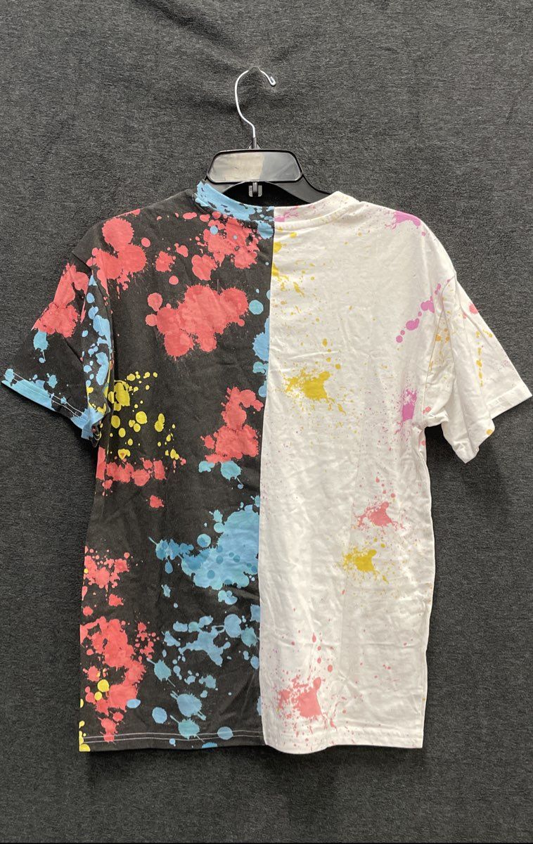 Nickelodeon 90s Cartoons Rugrats Ren Stimpy Split Dye T-Shirt Sz S