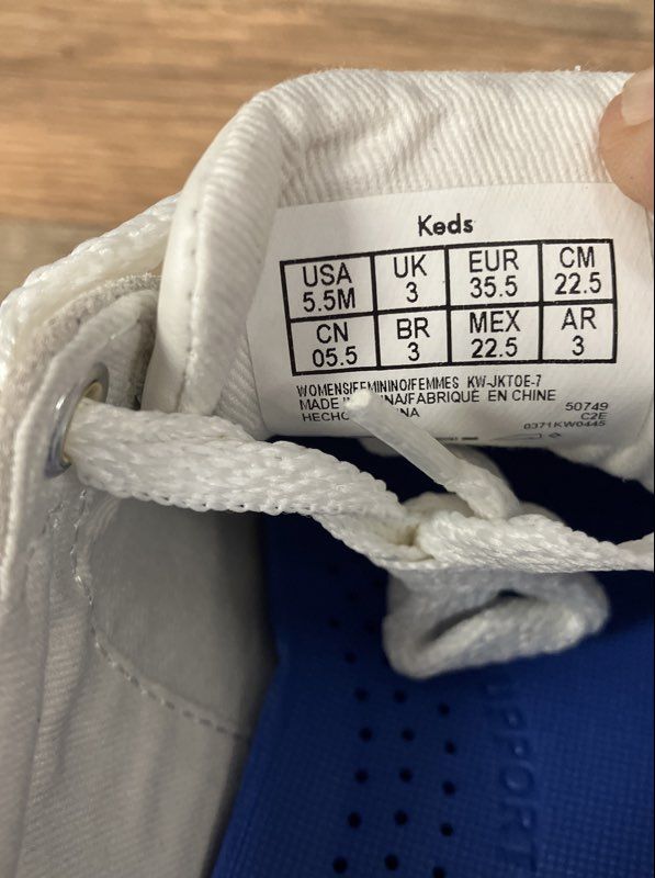 Keds Jump Kick T-Toe White Animal Print Women's Sneakers Size 5.5