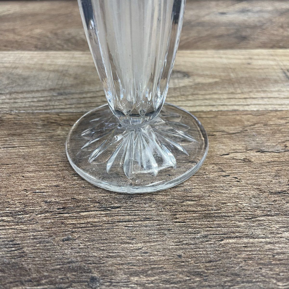 Vintage Style Clear Glass Vase