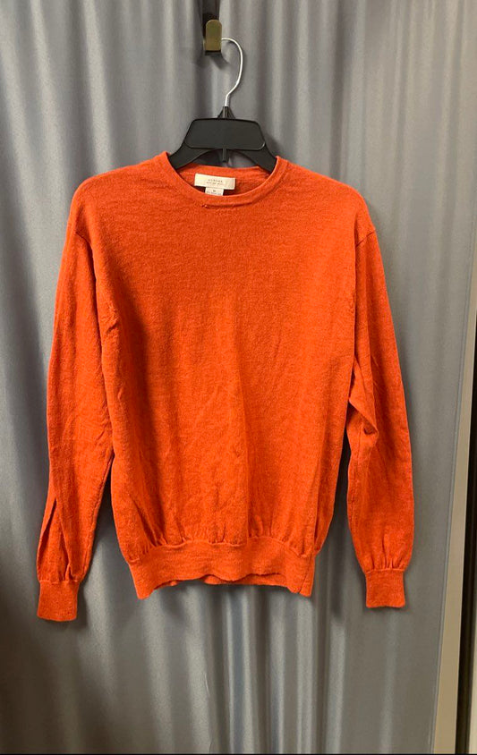 Merona Men's Orange 100% Merino Wool Crewneck Knit Sweater Size M