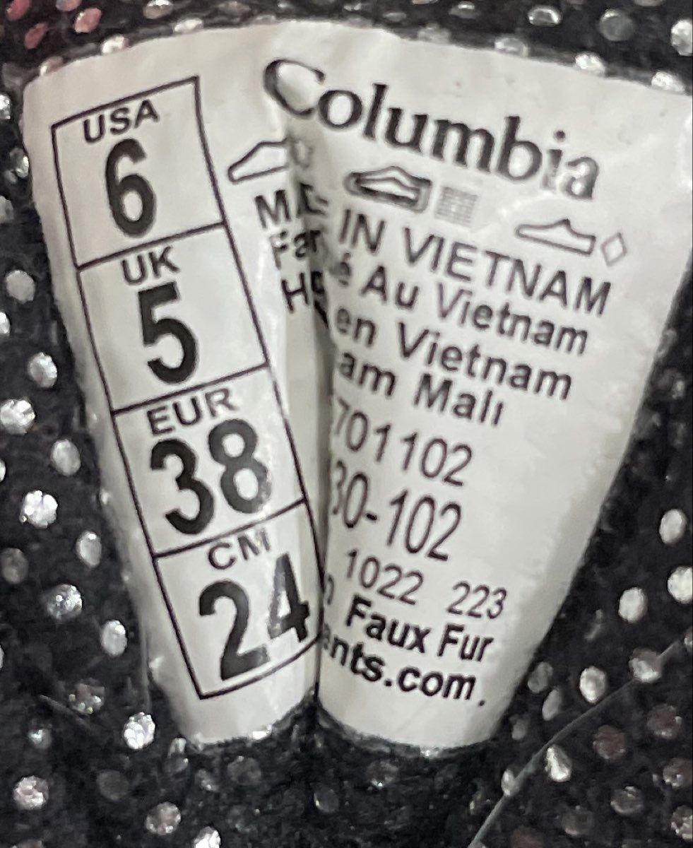Columbia Bugaboot Plus III Omni-Heat White Grey Snow Boots Women's Size 6