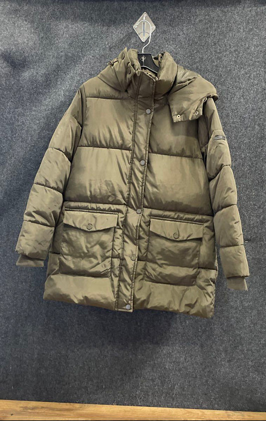 Lucky Brand Women's Olive Green Hooded Insulated Puffer Jacket Parka Sz M