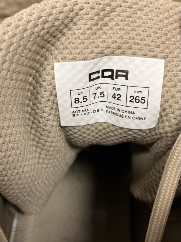 CQR Mid Ankle Tactical Combat Boots Desert Sand Men's Size 8.5