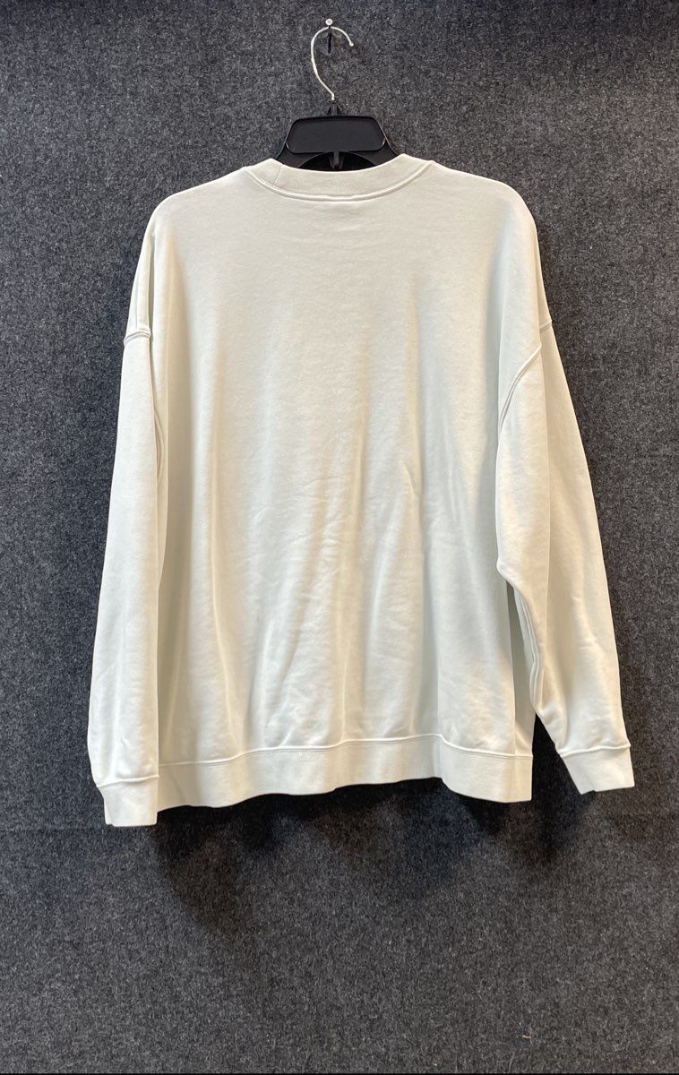 Nike Women's White Dri-Fit Get Fit Crewneck Sweatshirt Pink Swoosh Logo Sz XL