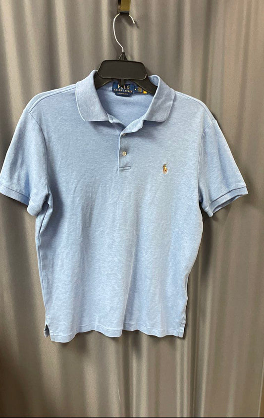 Polo Ralph Lauren Men's Light Blue Custom Slim Fit Polo Golf Shirt Size M