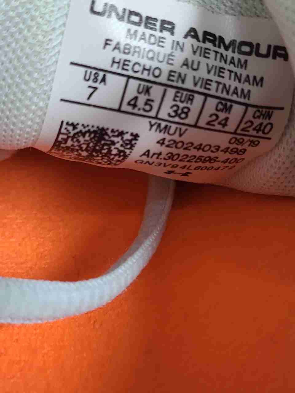 Under Armour HOVR Sonic 3 Mint Orange Women's Running Shoes Size 7