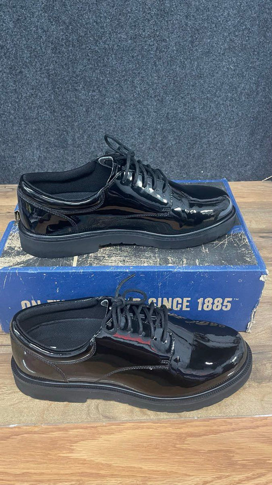Bates High Gloss Duty Oxford Black Uniform Shoes New In Box Size 10.5