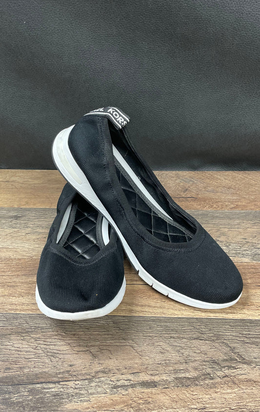 Michael Kors Felix Knit Trainer Black White Slip On Sneaker Women's Size 10