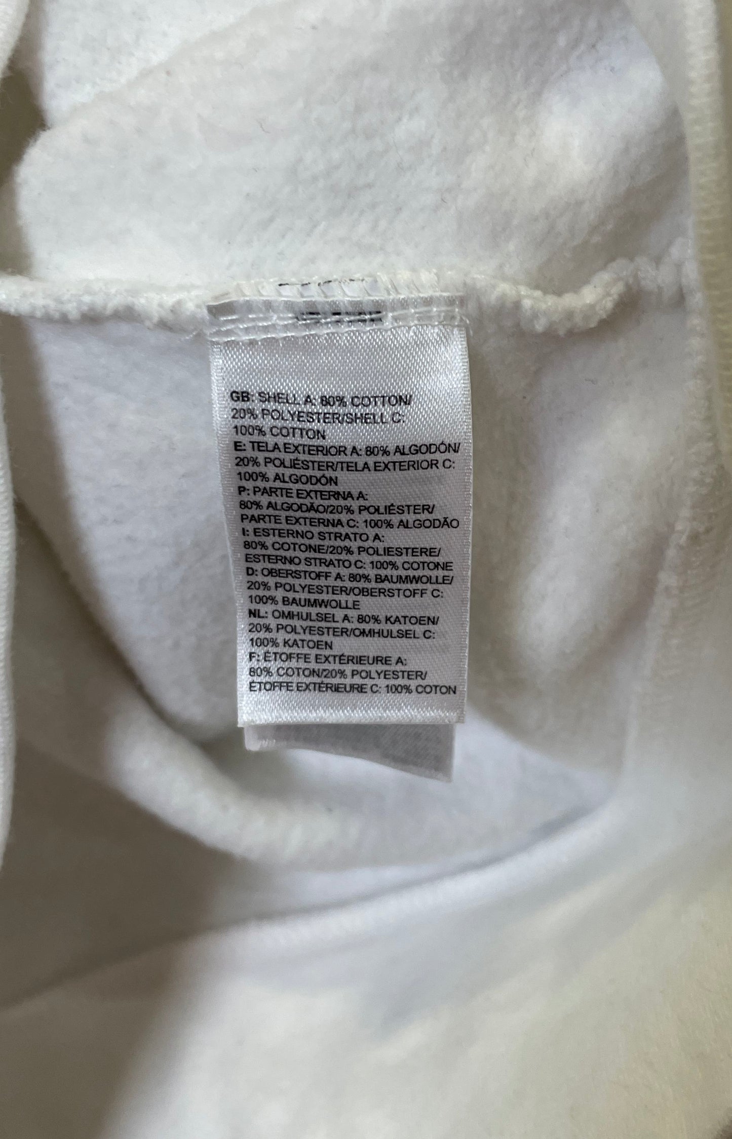 The North Face Women's White Pink Striped Fleece Pullover Hoodie Sz L