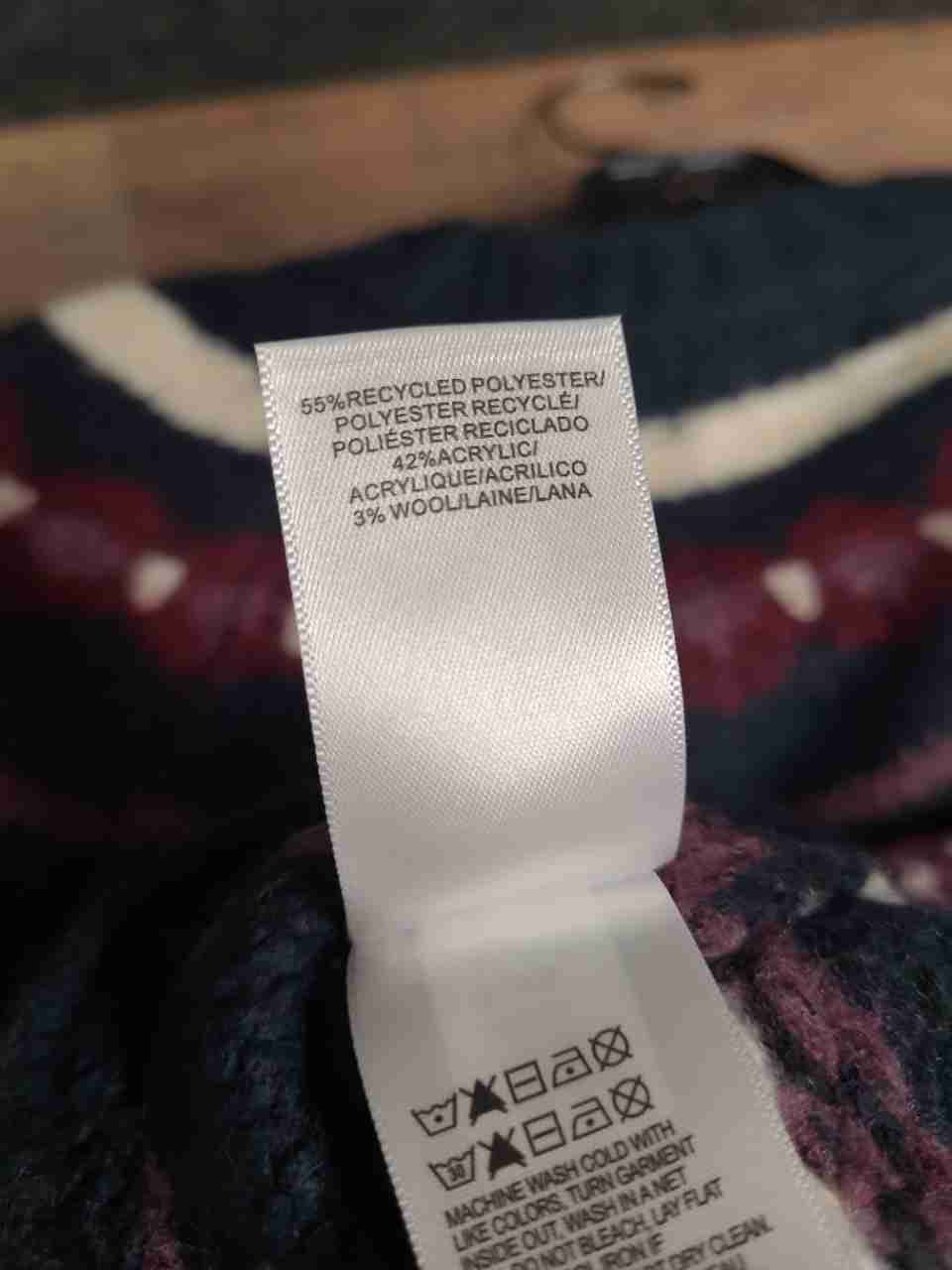 Lucky Brand Women's Navy Fair Isle Knit Yoke Pullover Sweater Sz S NWT