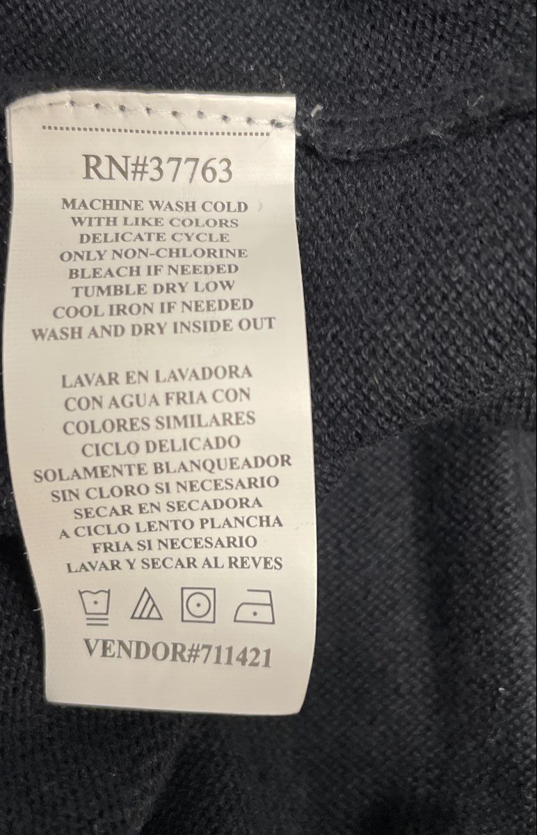 Perry Ellis Men's Geometric Fair Isle Crewneck Sweater Black Gray NWT Sz L