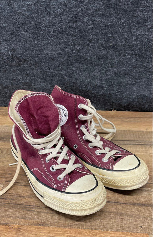 Converse Chuck 70 Hi Dark Burgundy Canvas Sneakers Men's 5.5 Women's 7.5