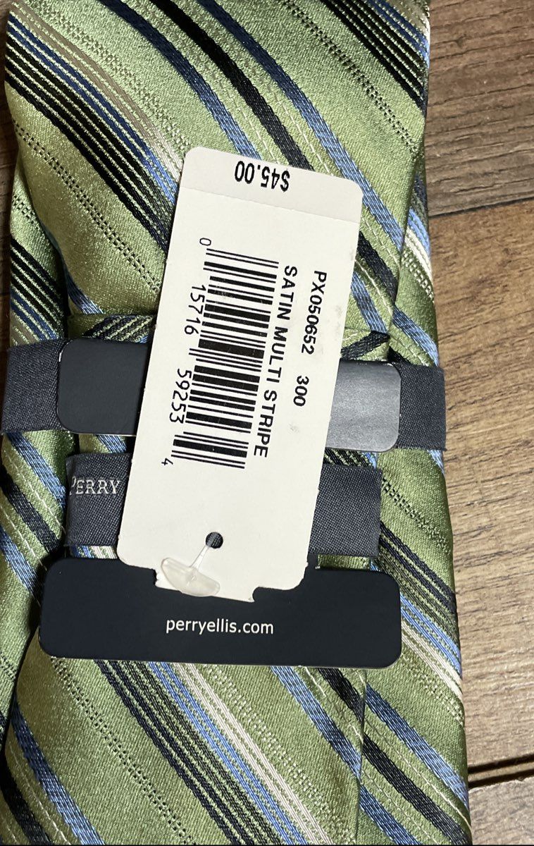 Perry Ellis & DKNY Men's Silk Satin Necktie Lot Red Purple Green 3pc NWT